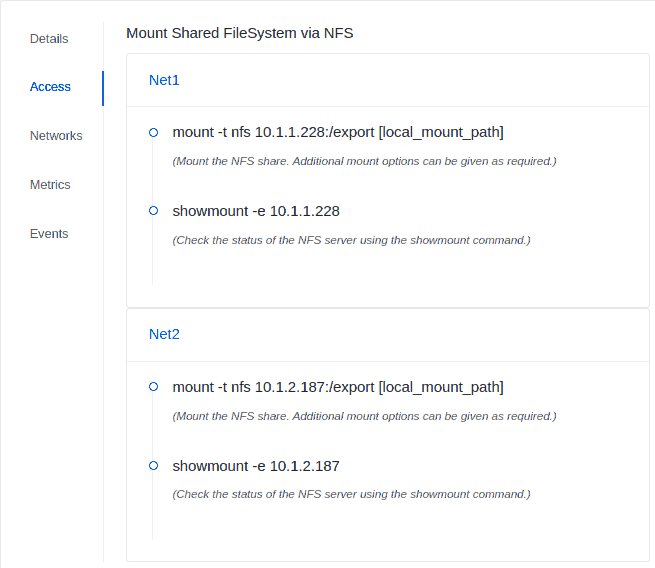 Shared FileSystem Access Tab